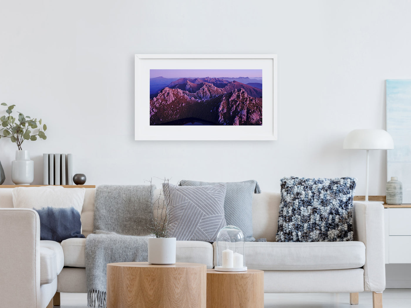 Afterglow Of Mt Pegasus And Beyond, Tasmania. Wall Art