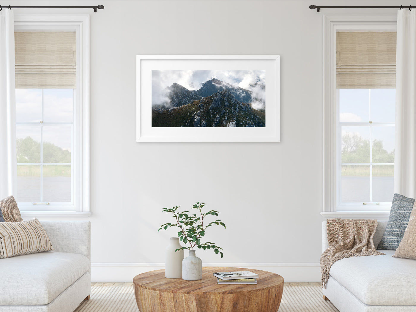 Mystical Mountain Peaks, Tasmania. Wall Art