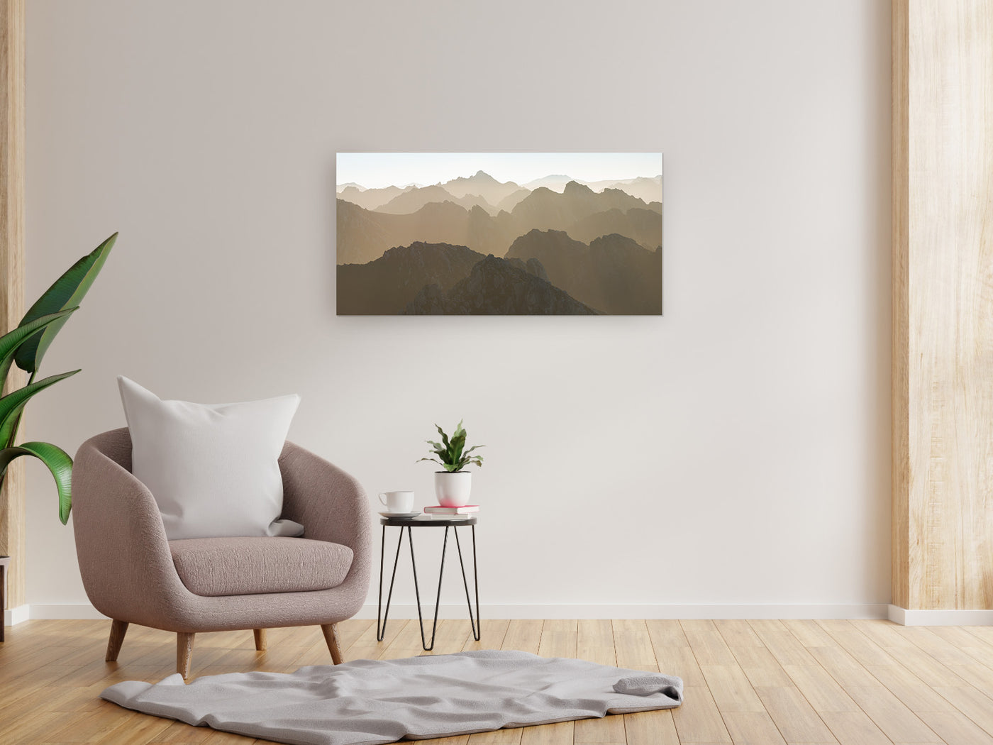 Infinite Layered Mountains, Tasmania. Wall Art