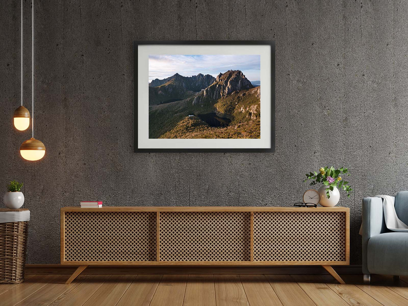 Uncultivated Golden Light,  Mt Capricorn, Tasmania. Wall Art