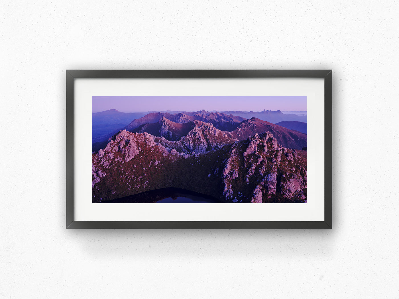 Afterglow Of Mt Pegasus And Beyond, Tasmania. Wall Art