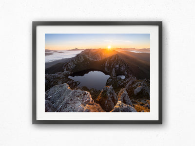 Majestic Beginning, Lake Oberon, Tasmania. Wall Art