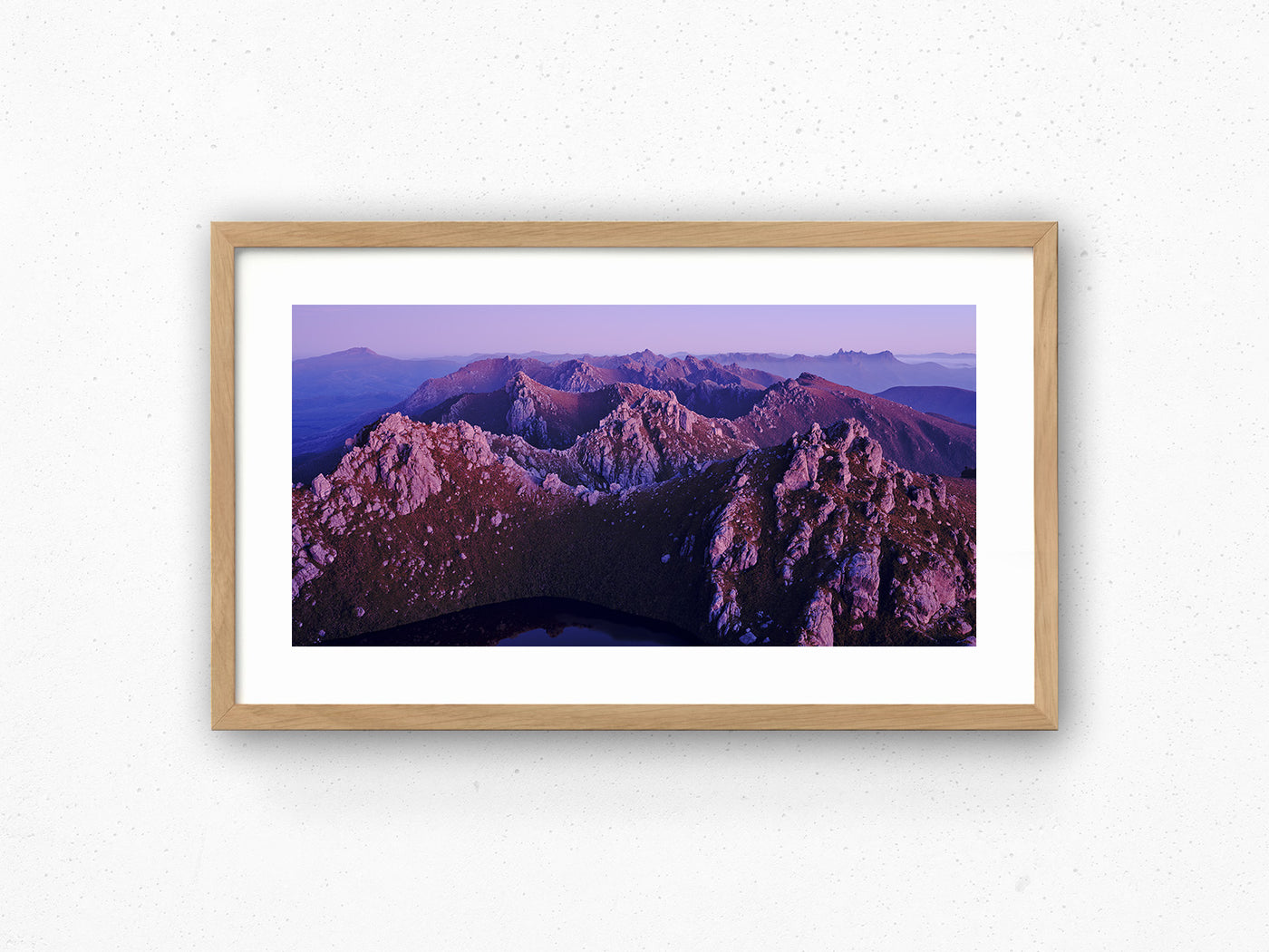 Afterglow Of Mt Pegasus And Beyond, Tasmania. Wall Art