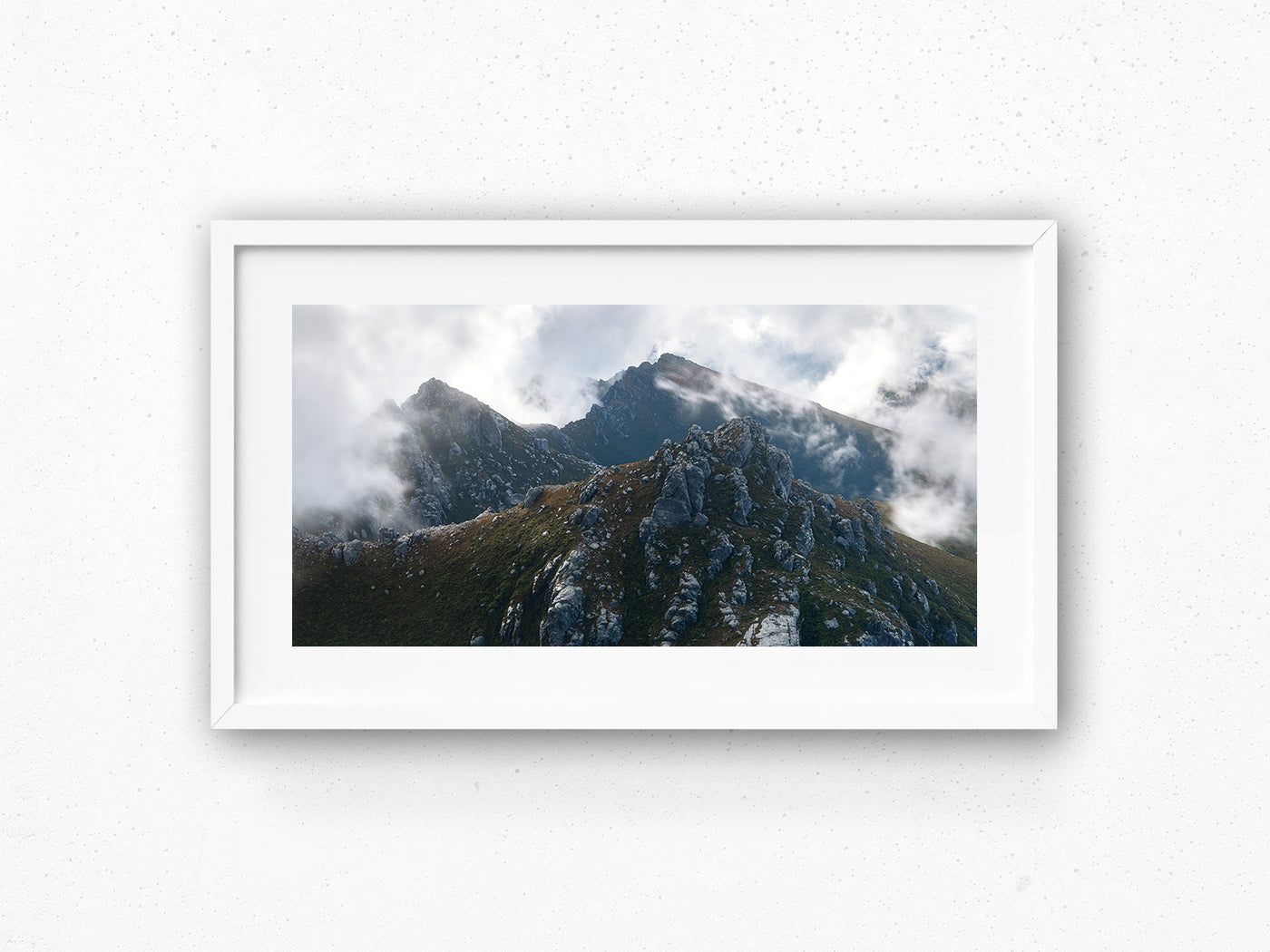 Mystical Mountain Peaks, Tasmania. Wall Art