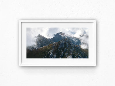 Mystical Mountain Peaks, Tasmania. Wall Art